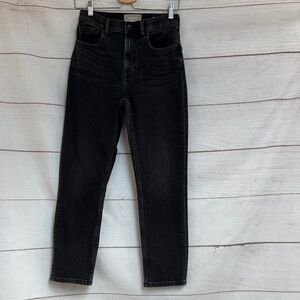 Women's Everlane Black High-Waisted Jeans size 27 crop The Cheeky Jeans